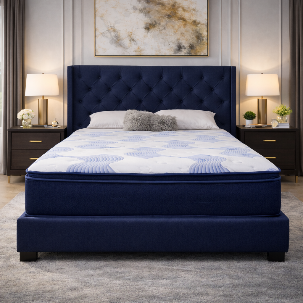 Euro Supreme Executive Luxury Mattress 30 cm – Pocket Spring, Pillow Top with Gel Memory Foam, Durable Comfort